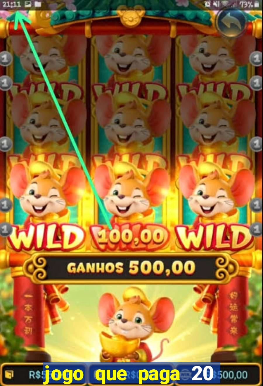 jogo que paga 20 reais para se cadastrar